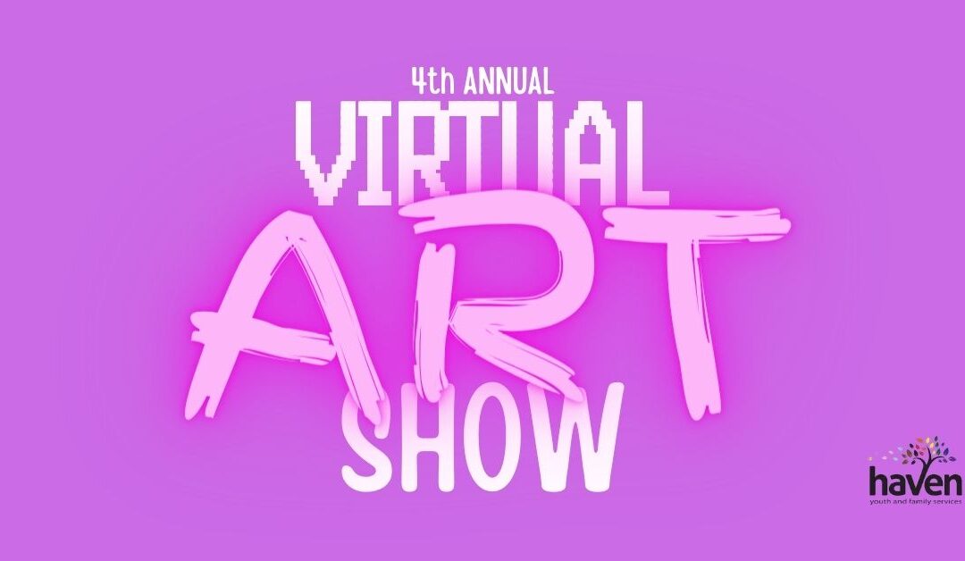 Graphic that reads virtual art show.